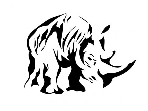 stencil-animali-rinoceronte