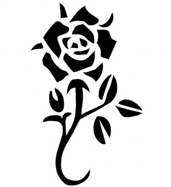 stencil-floreali-fiori-rosa-stilizzata