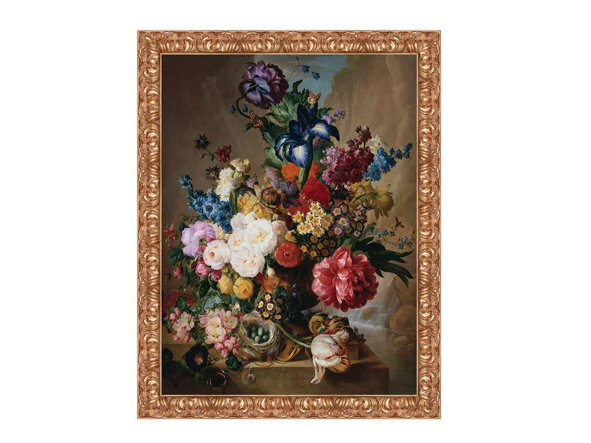 stampa-su-tela-quadro-famoso-classico-antico-con-cornice-in-legno-colore-oro-natura-morta-fiori-vaso-Jan-Van-OS-Poppies